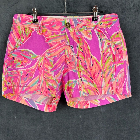 Lilly Pulitzer Women’s Callahan Sunseeker Pink/Orange shorts in Amethyst sz 0 - Picture 1 of 13